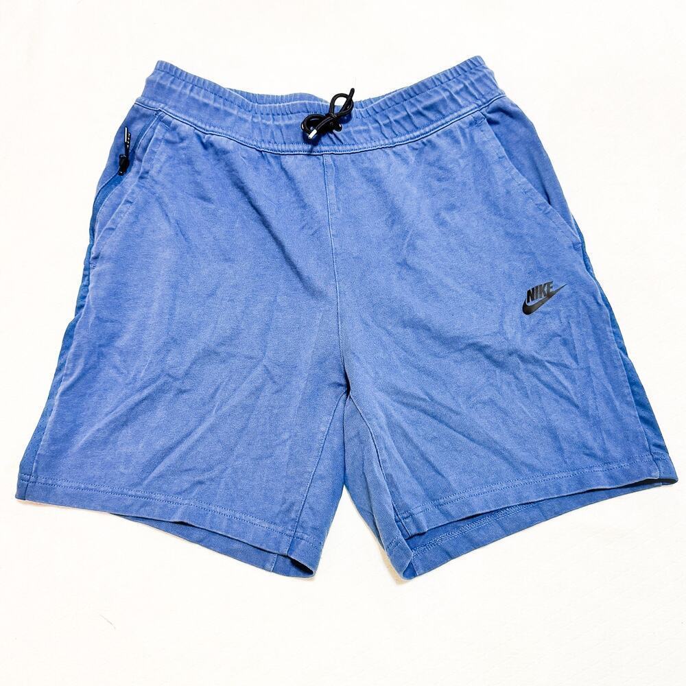 Nike Men's Blue Short Drawstring Basketball Sweat Pant Size Large
